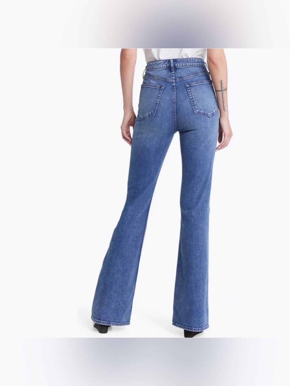 Women’s rag & bone Casey High Rise Flare Jeans in Denim Blue Malibu Wash (26) - Picture 6 of 16